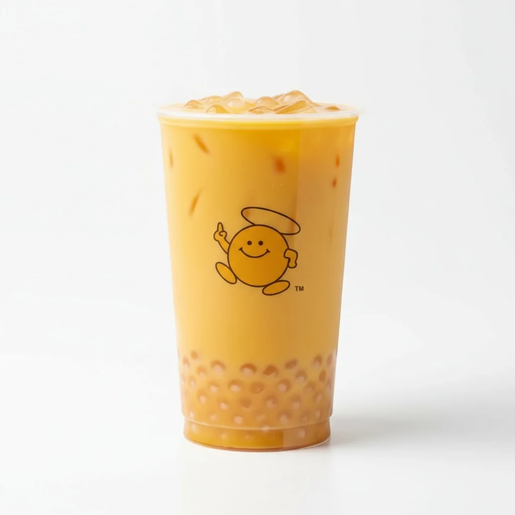 HappyCup Mango Sago - tropical mango coconut bubble tea