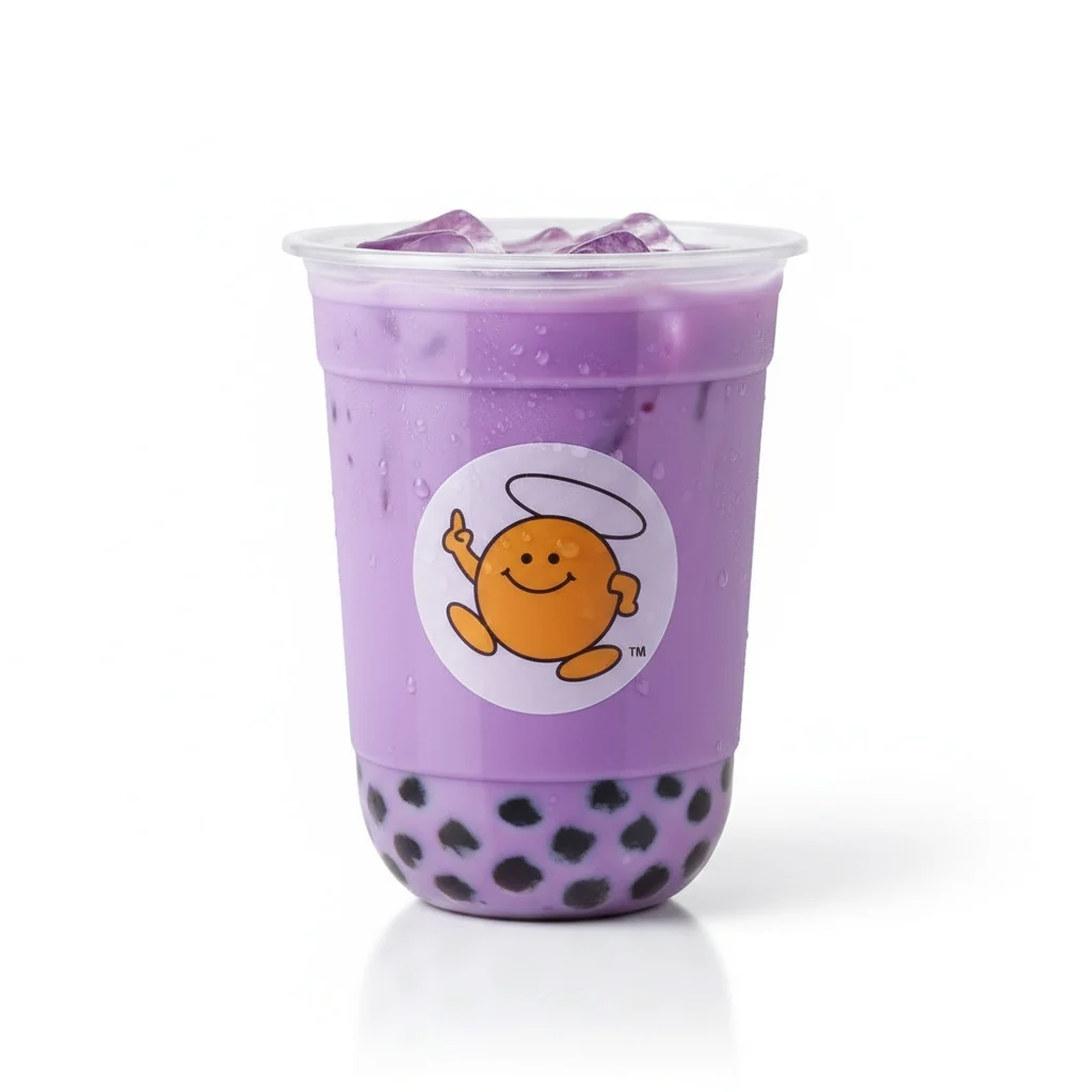 HappyCup Taro Milk Tea - premium purple taro bubble tea